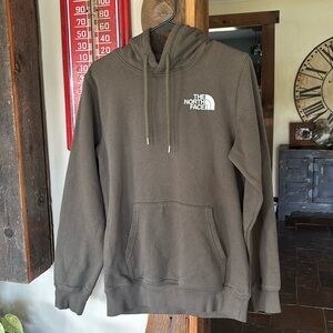 Green North face hoodie